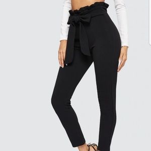 Paperbag Waist Skinny Pants